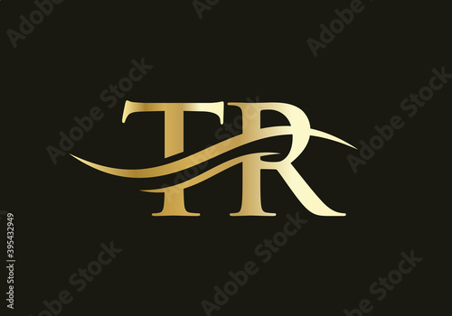 TR Modern creative unique elegant minimal. TR initial based letter icon logo. TR logo design photo