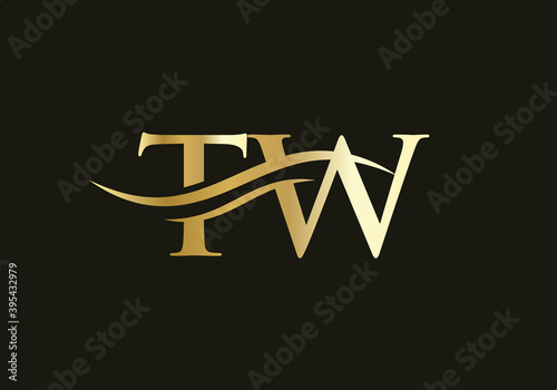 Premium TW logo design based on letter. TW logo design