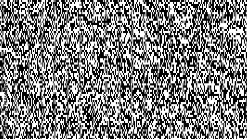 Low Resolution Television Digital Static Monochrome 1-Bit Noise