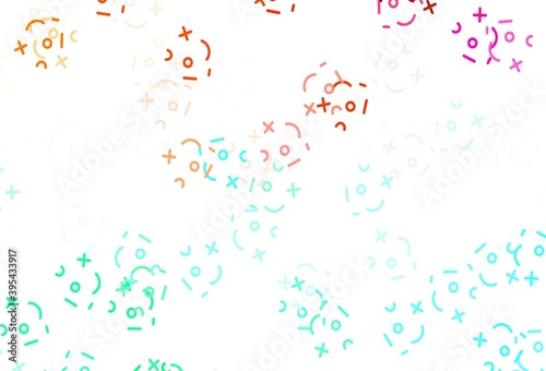 Light Green, Red vector layout with algebra elements.