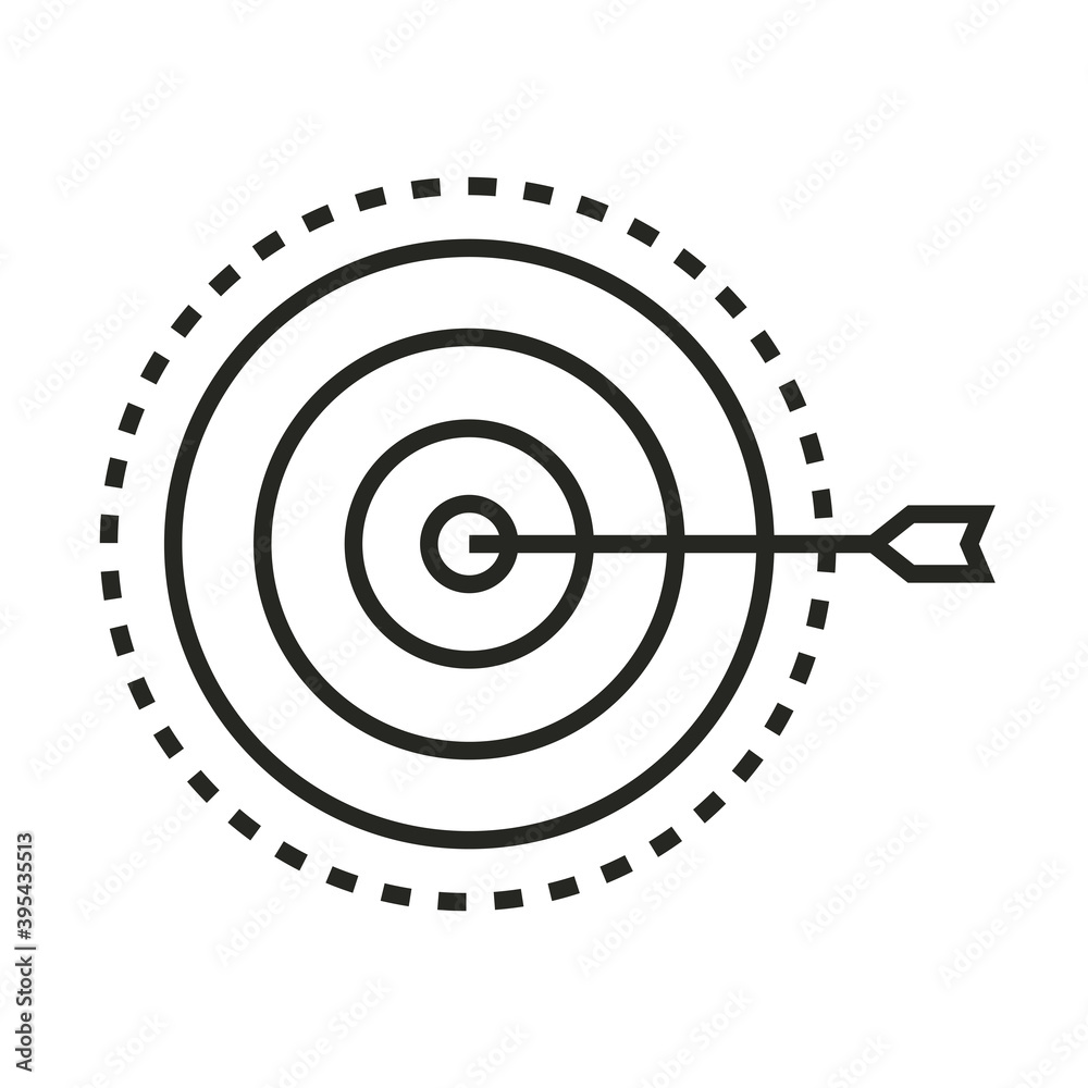 digital marketing target strategy line icon digital marketing target strategy line icon