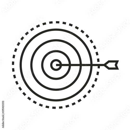 digital marketing target strategy line icon