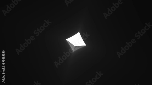 Tumbling Glowing Dipyramid Regular Polyhedron Mask photo