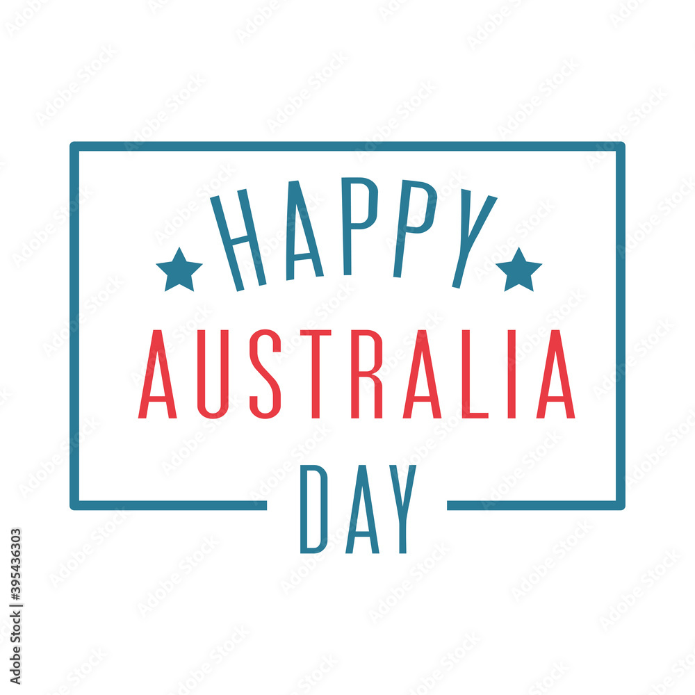 australia day, lettering advertising national celebration white background australia day, lettering advertising national celebration white background