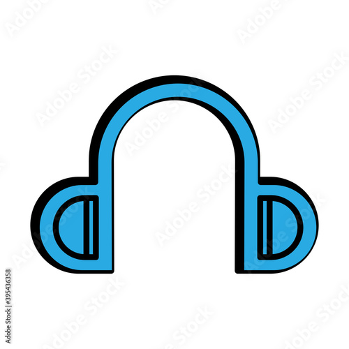 headphone flat icon. simple design editable. design vector illustration