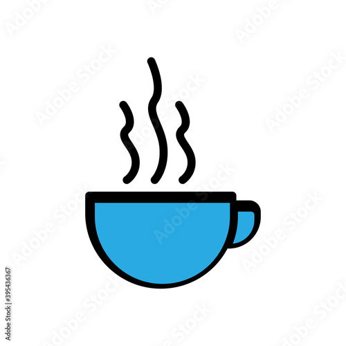 Coffee cup flat icon. simple design editable. design vector illustration