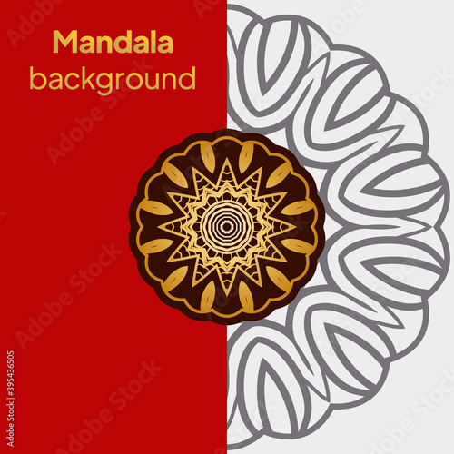 Flower Mandala. Vintage decorative elements. luxury wedding, beauty fashion concept, royal holiday party cards. Vector illustration