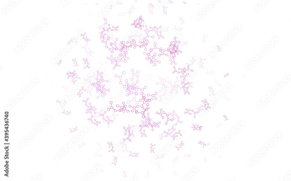 Naklejka premium Light Purple, Pink vector backdrop with artificial intelligence data.