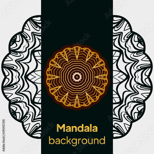 Luxury mandala background with arabesque pattern Arabic Islamic east style. Mandala for print, poster, cover, brochure, flyer, banner. Vector illustration