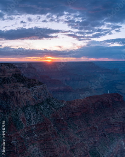 a sunset view from hopi point of the grand canyon national park in arizona