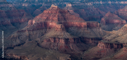 close up of part of the grand canyon national park from hopi point in arizona