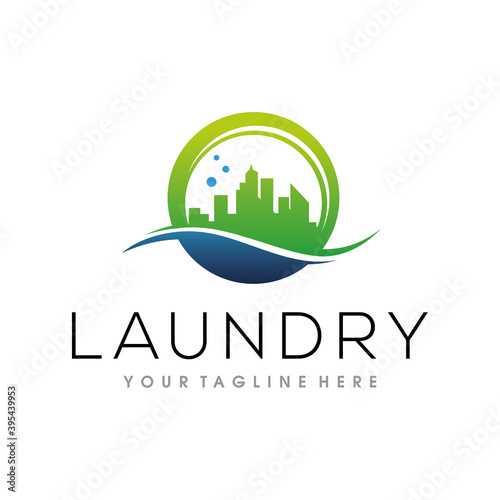 Laundry Logo. Dry Cleaning Logo Vector Template