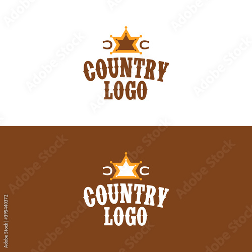 Country logo. Cowboy style design