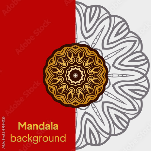 Outline flower mandala. decorative ornament. floral design element. vector illustration