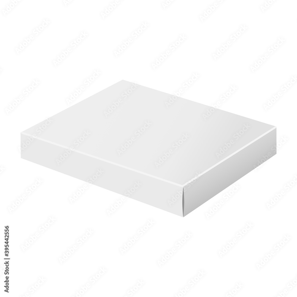 Blank box cover mockup on white background. Blank box cover mockup on white background.