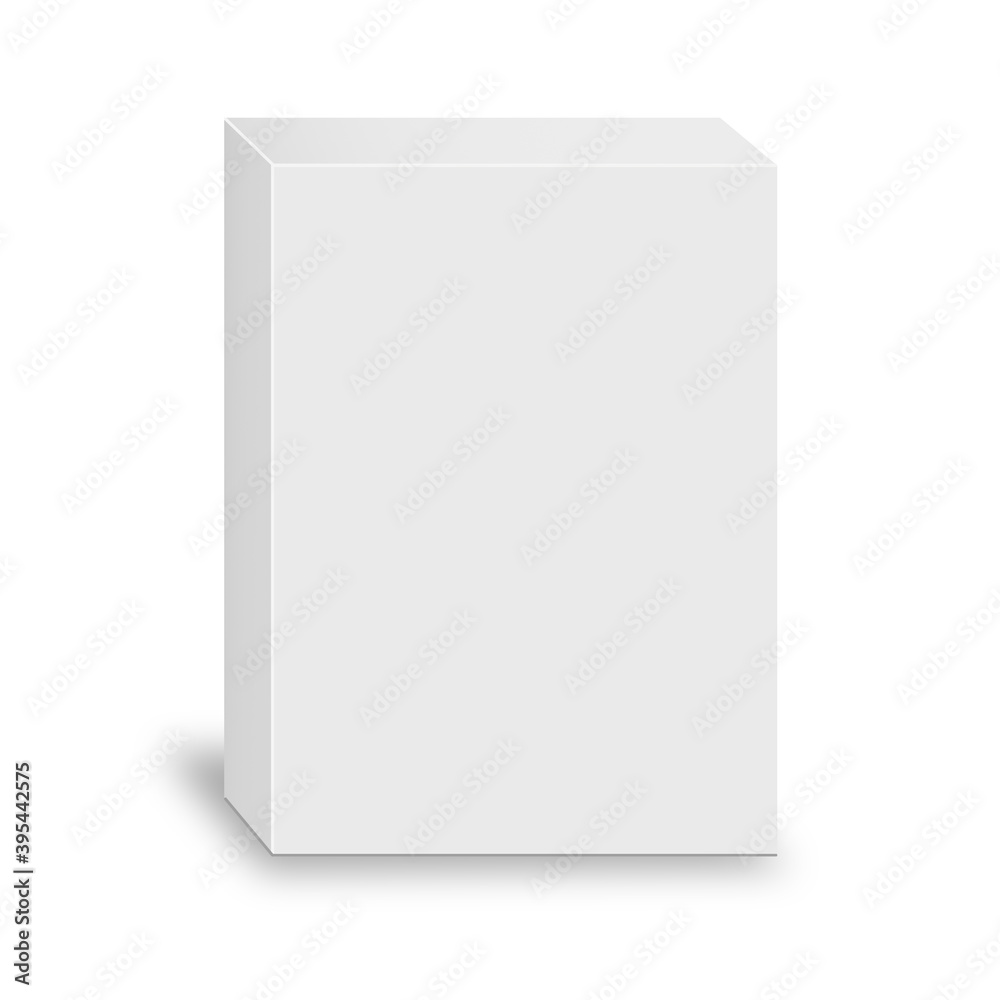Blank box cover mockup on white background. Blank box cover mockup on white background.