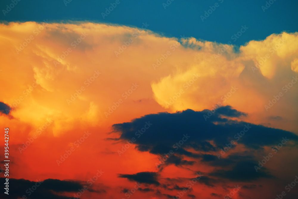 Beautiful clouds and sky during twilight hour