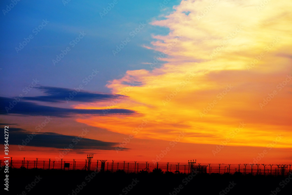 Beautiful clouds and sky during twilight hour Beautiful clouds and sky during twilight hour