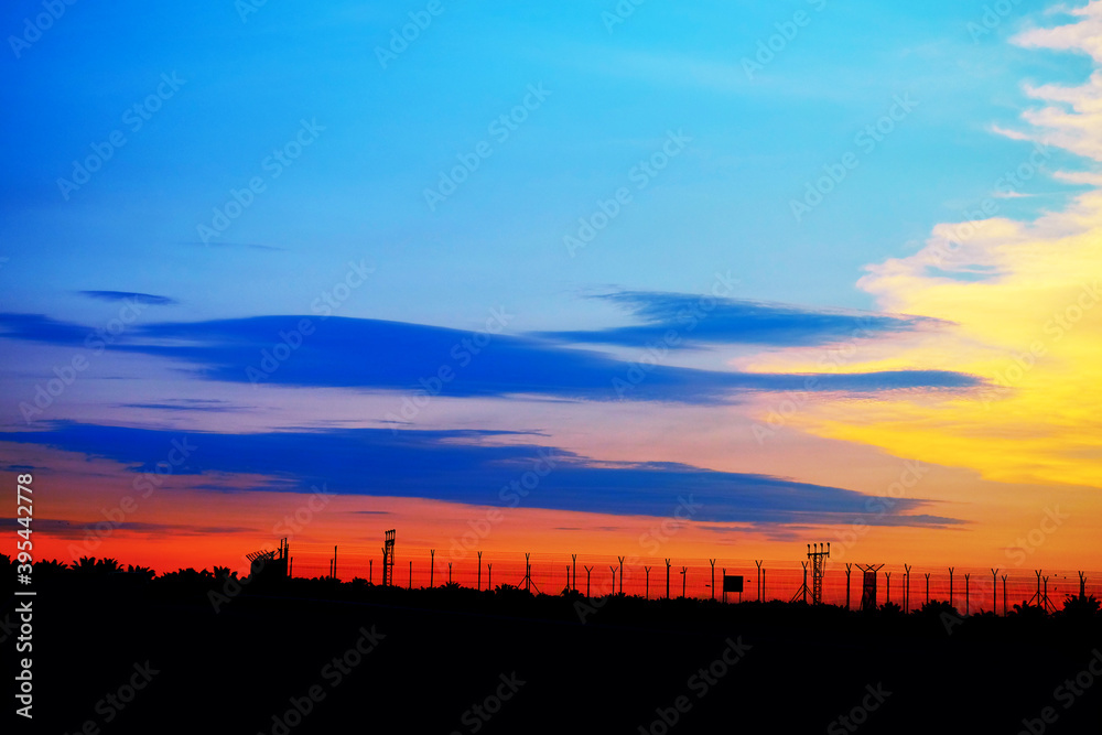 Beautiful clouds and sky during twilight hour Beautiful clouds and sky during twilight hour