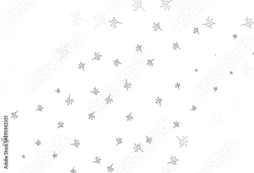 Light Gray vector doodle background with branches.