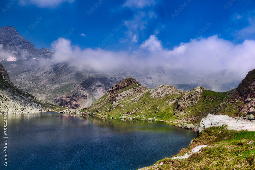 Alps, Italy. Pian del Re, Lake Fiorenza.