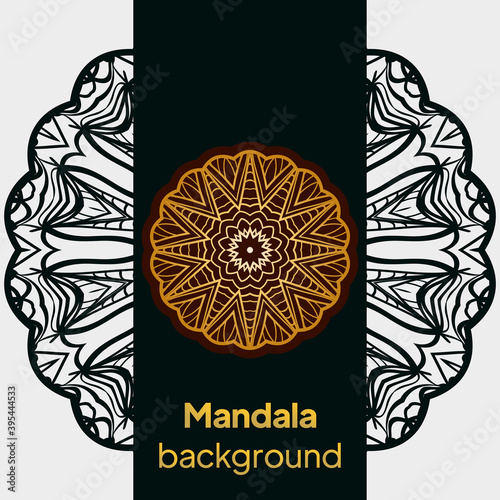 Flower Mandala. Vintage decorative elements. luxury wedding, beauty fashion concept, royal holiday party cards. Vector illustration