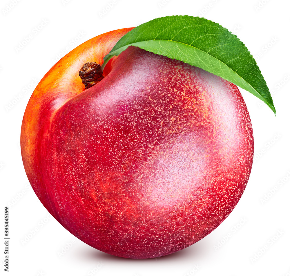 Peach Clipping Path with leaves Peach Clipping Path with leaves