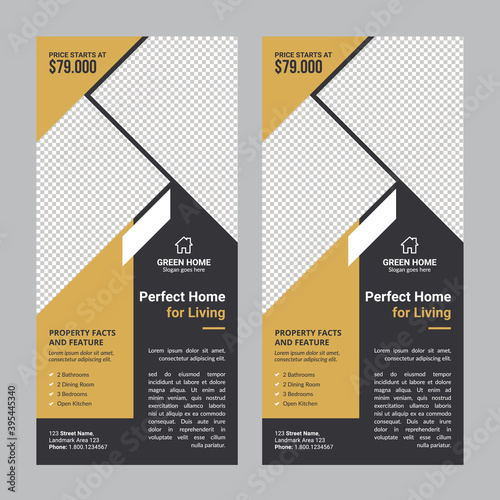Vector illustration, a real estate dl flyer template can be used for all your needs, suitable for all property-related businesses