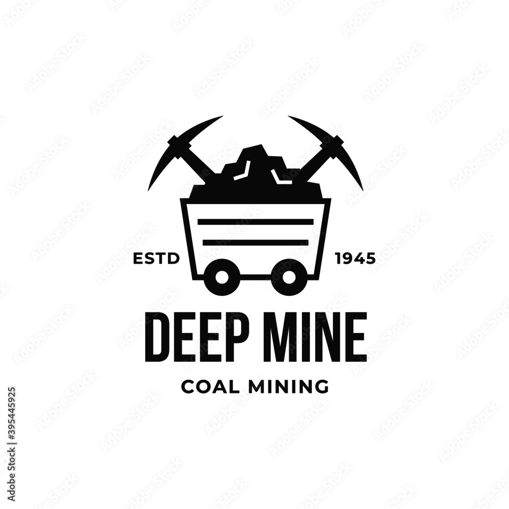 Coal Icon Logo Vector Symbol. Mine Icon. Coal Icon Logo Vector Symbol. Mine Icon.