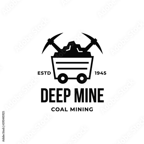 Coal Icon Logo Vector Symbol. Mine Icon.