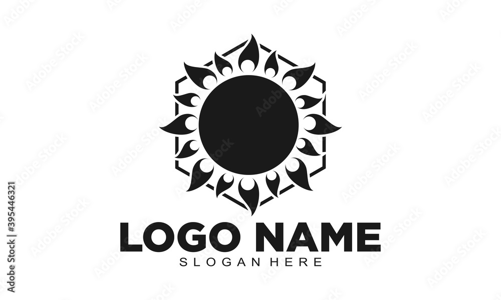 Fototapeta premium Sun illustration vector logo