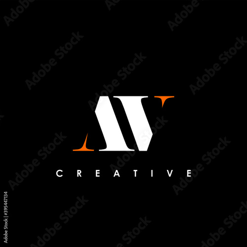 AV Letter Initial Logo Design Template Vector Illustration