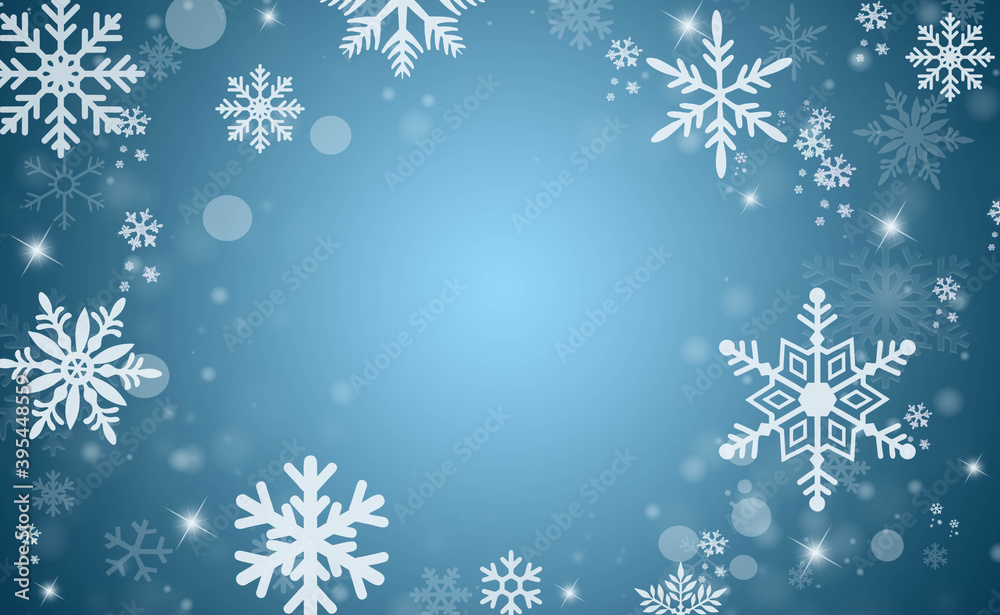 Abstract winter background with falling snowflakes.Christmas Background Abstract winter background with falling snowflakes.Christmas Background