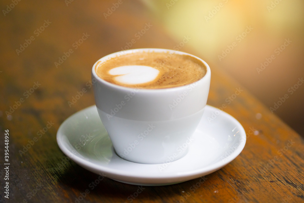 cup of coffee on table cup of coffee on table