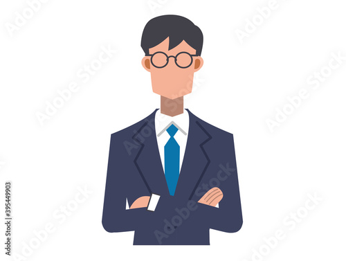 腕組みをするサラリーマン
