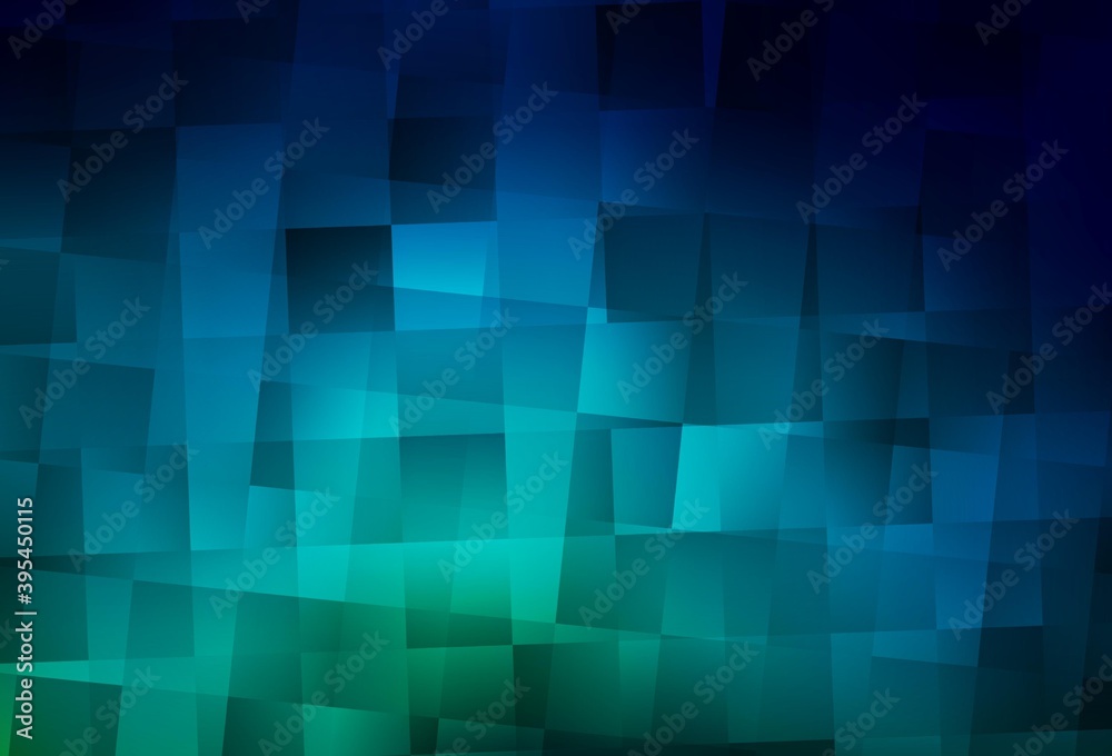 Dark Blue, Green vector pattern in square style.