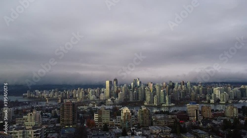 Wallpaper Mural Aerial view of evening downtown of Vancouver Torontodigital.ca