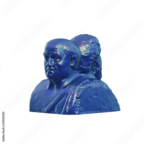 A collection of sculptures made in neon style on a black background for your design ideas. 3D rendering of objects that can be stylized. Combine the shape by adjusting the color and achieve new effect