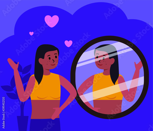 Flat design of High Self Esteem