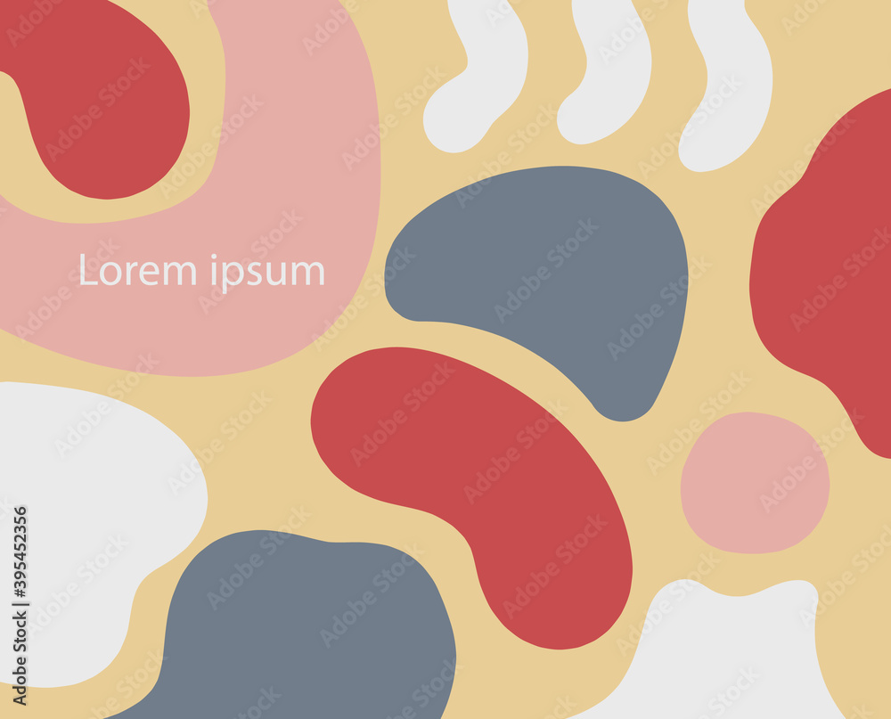 illustration of an background with circles. abstract pattern with shape. cute design wallpaper. copy space. pastel multi colour with freeform.