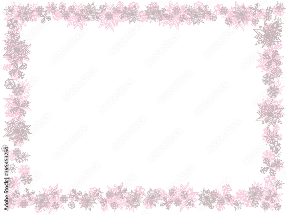 Christmas frame, Wallpaper with snowflakes. Simple new year design for banners. Vector illustration. Christmas frame, Wallpaper with snowflakes. Simple new year design for banners. Vector illustration.