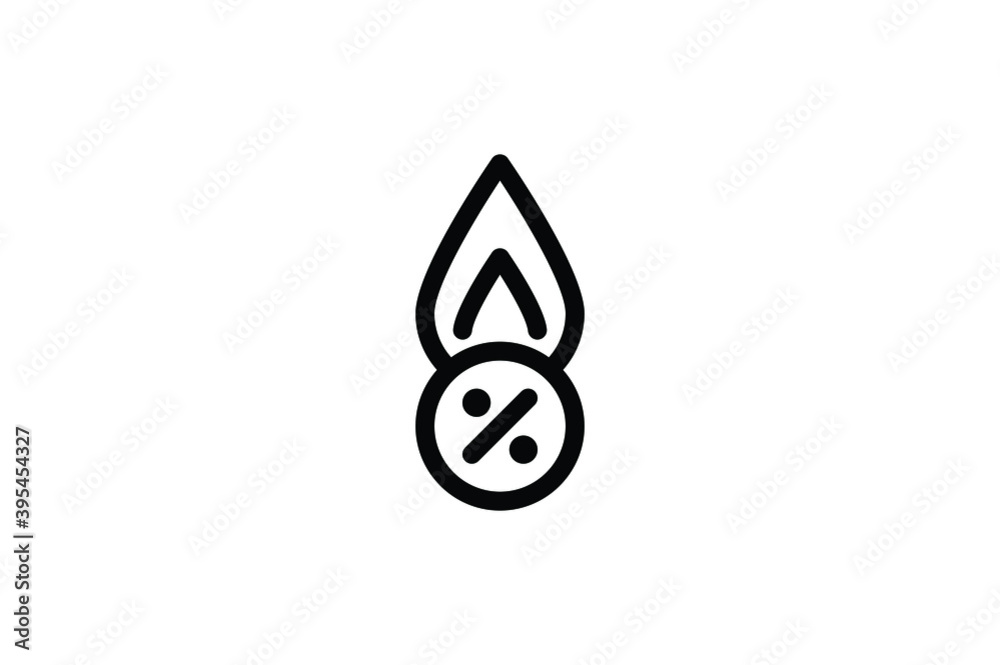 Black Friday Outline Icon - Discount Fire Black Friday Outline Icon - Discount Fire