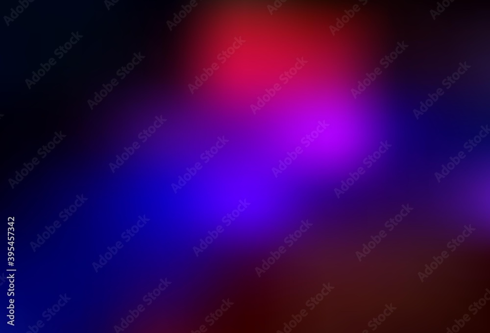 Dark Blue, Red vector blurred shine abstract background.