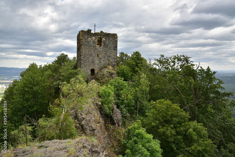 The ruins of Ralsko Castle or Rollberg is located in Northern Bohemia in Liberec Region in Ralsko, Czech Republic.