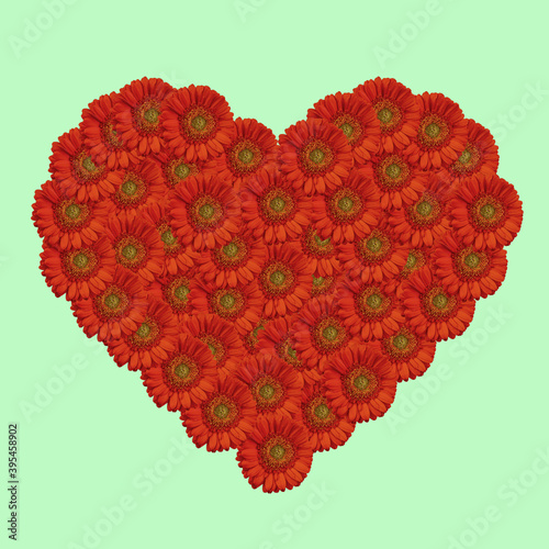 Happy Valentine's day! Heart made of flowers