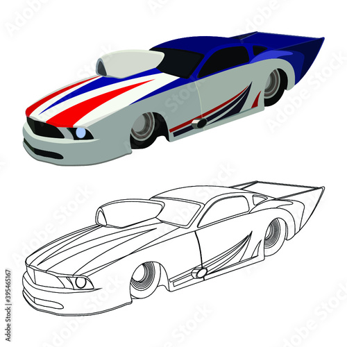 detailed side of a flat car cartoon vector with black stroke option for custom able color for kids drawing book