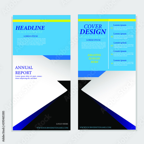 Set modern abstract geometric annual report flyer flyer, presentation cover, magazine advert. cover with abstract background. vector template layout with elegant design