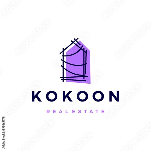 kokoon house logo vector icon illustration