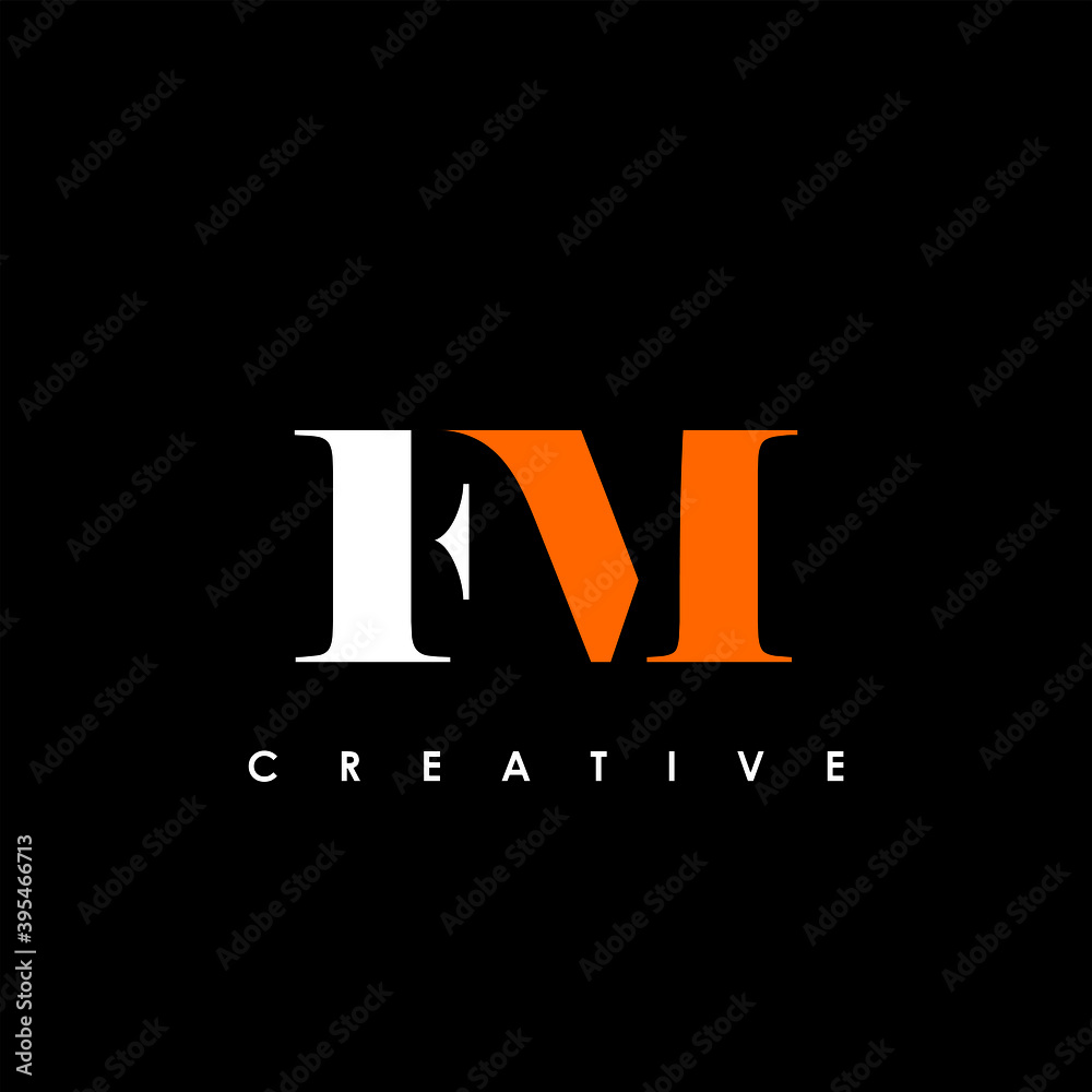FM Letter Initial Logo Design Template Vector Illustration FM Letter Initial Logo Design Template Vector Illustration