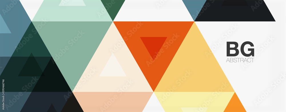 Mosaic triangle pattern abstract background for cover, banner, flyer and poster and other template